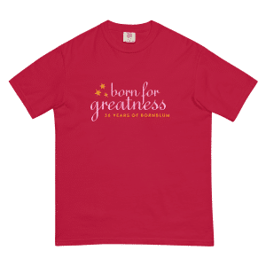 Adult Comfort Colors Born for Greatness Unisex Garment-Dyed Heavyweight T-Shirt — Red