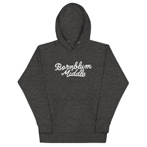 Adult Bornblum Middle Unisex Hoodie — Charcoal Gray