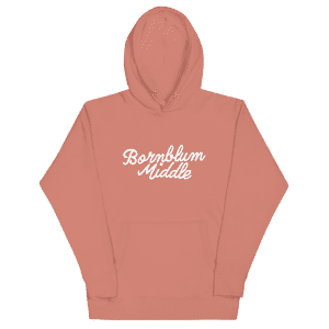 Adult Bornblum Middle Unisex Hoodie — Dusty Rose