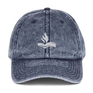 Bornblum Embroidered Logo Vintage Cotton Twill Cap — Slate Blue