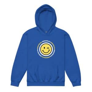 Youth Bornblum Smiley Heavy Blend Hoodie — Royal Blue