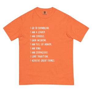 Adult Comfort Colors I Go To Bornblum T-Shirt — Orange