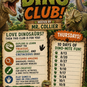 Dinos with Mr. Collier — Thursday, 10 Sessions