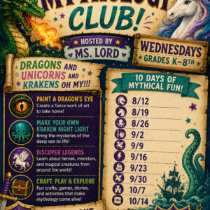 Mythology with Ms. Lord — Wednesday, 10 Sessions