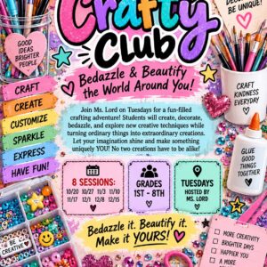 Crafty Club with Ms. Lord — Tuesday, 8 Sessions